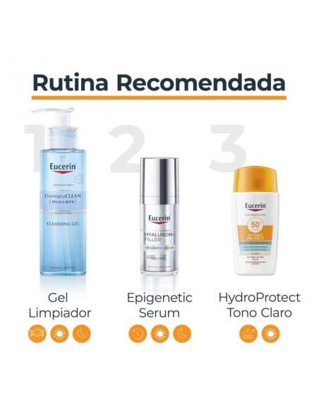 EUCERIN SUN FACE HYDRO PROTECT ULTRA LIGHT FLUID TINTE CLARO SPF50+ 50ML