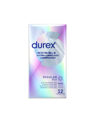 DUREX PRESERVATIVOS INVISIBLE EXTRA LUBRICADO 12UDS