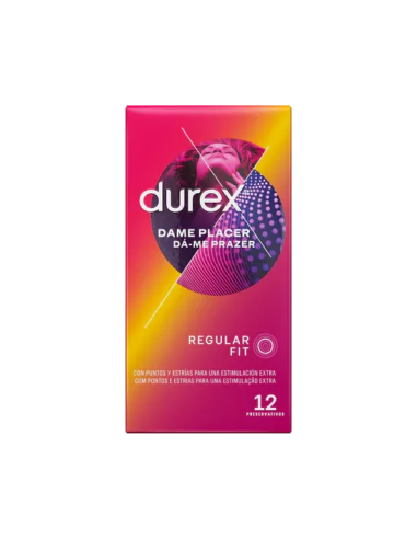 DUREX PRESERVATIVOS DAME PLACER 12UDS