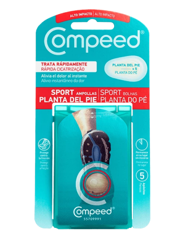 COMPEED SPORT AMPOLLAS PLANTA DEL PIE 5UNDS
