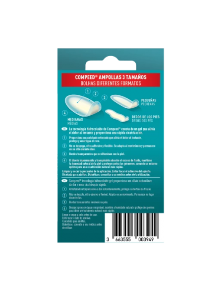 COMPEED AMPOLLAS SURTIDO 3 TAMAÑOS PACK AHORRO 10UDS