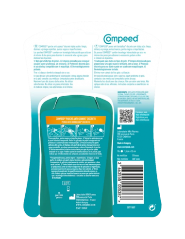 COMPEED PARCHE ANTIGRANOS DISCRETO TRIPLE ACCIÓN 15UDS
