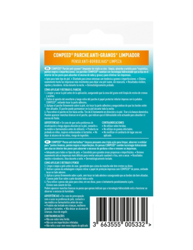 COMPEED PARCHE ANTIGRANOS LIMPIADOR TRIPLE ACCIÓN 7UDS