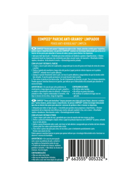 COMPEED PARCHE ANTIGRANOS LIMPIADOR TRIPLE ACCIÓN 7UDS
