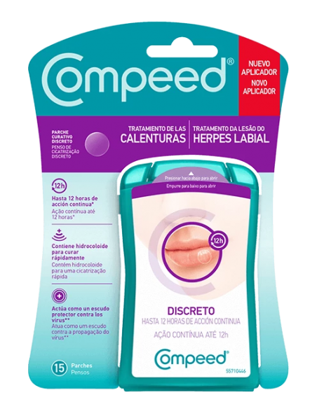 COMPEED CALENTURAS O HERPES LABIAL DISCRETO 15 PARCHES