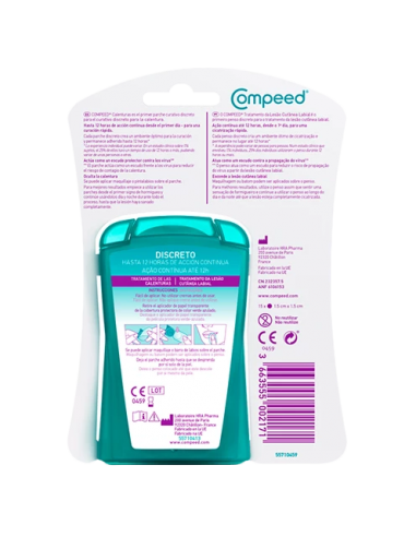 COMPEED CALENTURAS O HERPES LABIAL DISCRETO 15 PARCHES