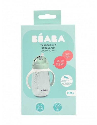 BEABA TAZA CON PAJITA 300 ML VERDE...