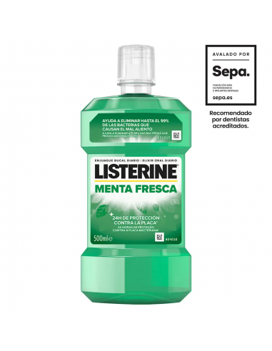 LISTERINE ENJUAGUE BUCAL MENTA FRESCA 500ML