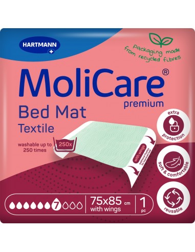 MOLICARE EMPAPADOR TEXTIL LAVABLE BED MAT 85 X 75CM 1UND