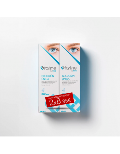 FARLINE DUPLO SOLUCIÓN ÚNICA PARA LENTES DE CONTACTO BLANDOS 360ML
